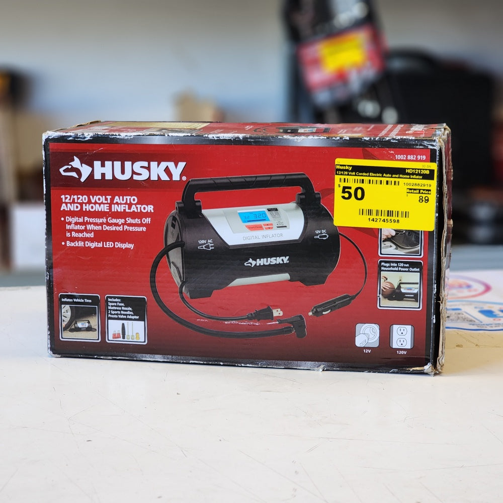 12/120 Volt Corded Electric Auto And Home Inflator 12/120 Volt Corded Electric Auto And Home Inflator